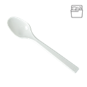 Plastová lžíce PS 18 cm bílá light opakovaně použitelná párty