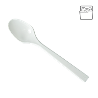 Plastová lžíce PS 18 cm bílá light opakovaně použitelná párty