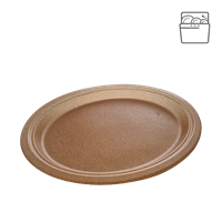 Talíř EKO kompozit dřevo/plast (WPC) 31 cm oválný párty