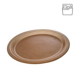 Talíř EKO kompozit dřevo/plast (WPC) 31 cm oválný párty