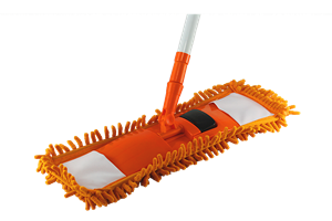 Úklidový mop plochý žinylkový 42x13 cm s násadou 75/130 cm