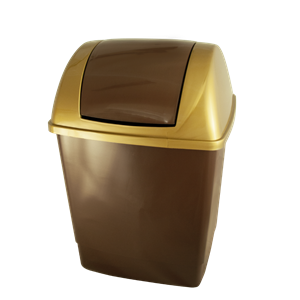 Plastový odpadkový koš hranatý s víkem 26 l