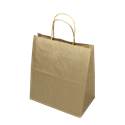 Papírová taška s krouceným uchem 240+140x280 mm hnědá